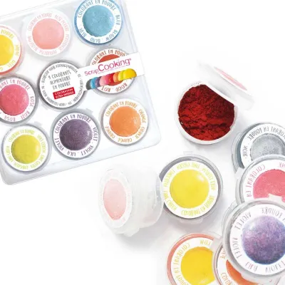 Lebensmittelfarbe in Pulverform, 9-teilig