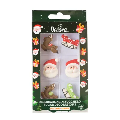 Zuckerdekoration Santa Claus, 6 Stück