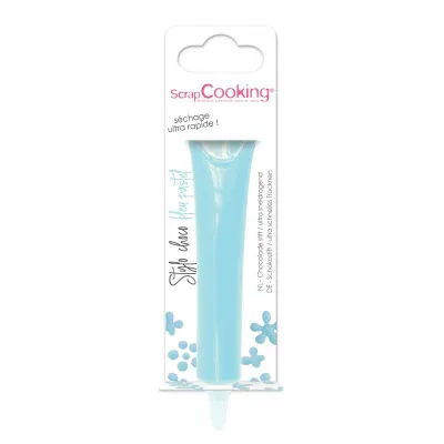 Schokoladenstift Hellblau – 25 g Schreibschokolade zum Dekorieren und Beschriften von Gebäck | miniSchoggi