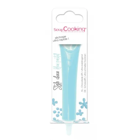 Stylo au goût de chocolat bleu clair – 25 g de chocolat à écrire pour décorer et inscrire des pâtisseries | miniSchoggi