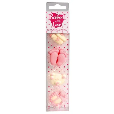Zuckerdekoration Baby Pink, 13 Stück