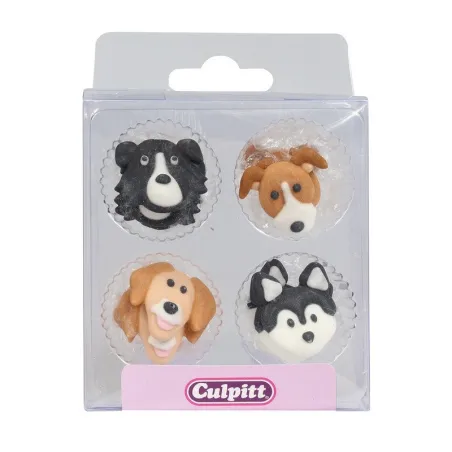 Cani da decorazione in zucchero, 12 pezzi