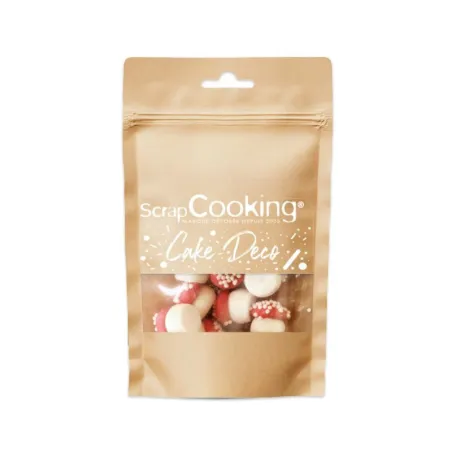 Décoration en sucre Gros champignons, 25 g