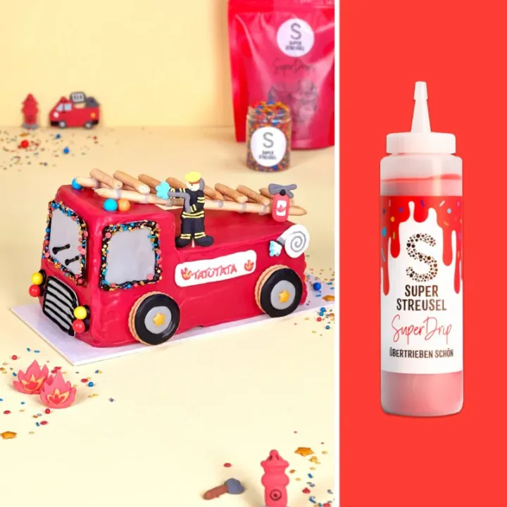 Super Streusel Drip Cake glaçage rouge, 300 g