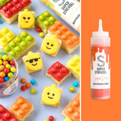Super Sprinkles Glassa per torte a goccia arancione, 300 g