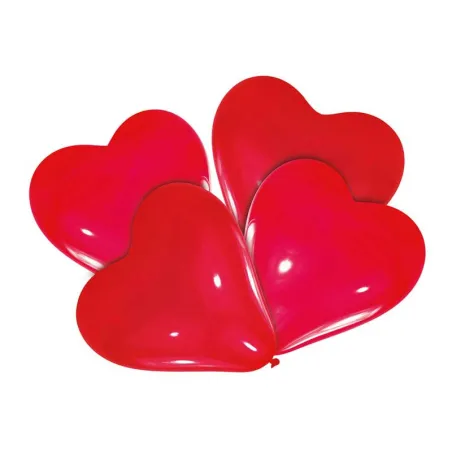 Pallone cuore rosso 30,4 cm, 4 pezzi