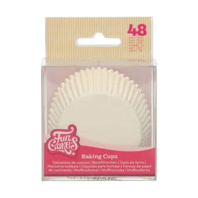 FunCakes Backförmchen Weiss, 48 Stück