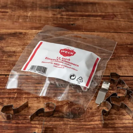 WECK preserving clips, 12 pieces