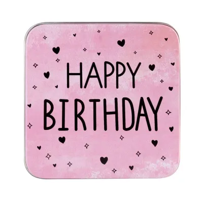 Geschenkdose Happy Birthday, 87 x 87 x 40 mm