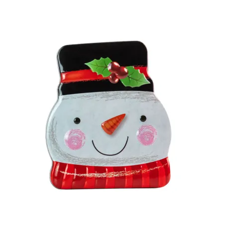 Cookie tin snowman face, 137 x 99 x 51 mm