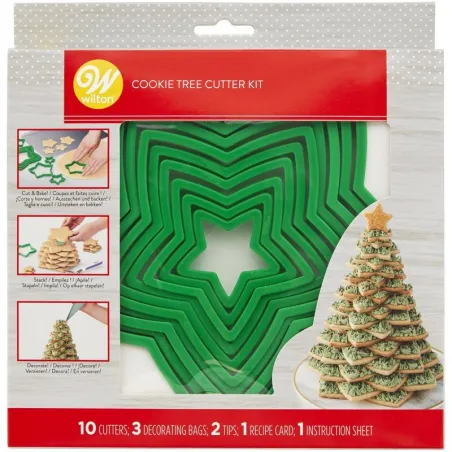 Set d'emporte-pièces 3D sapin de Noël, Wilton