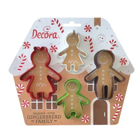 Cookie Cutter Set Gingerbread Family, 4-piece