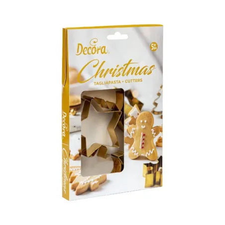 Set d'emporte-pièces biscuits de Noël, 5 formes