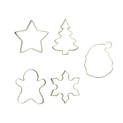 Christmas Cookie Cutter Set, 5 Shapes