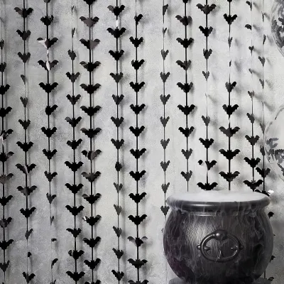 Fringe Curtain Bats Black – Halloween Decoration