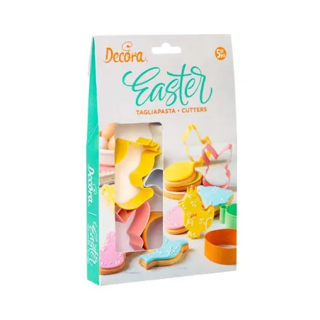 Set d'emporte-pièces motifs de Pâques, 5 pièces, métal