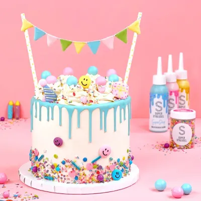 Set di 6 pezzi di glassa pastello per torte a goccia Super Sprinkles
