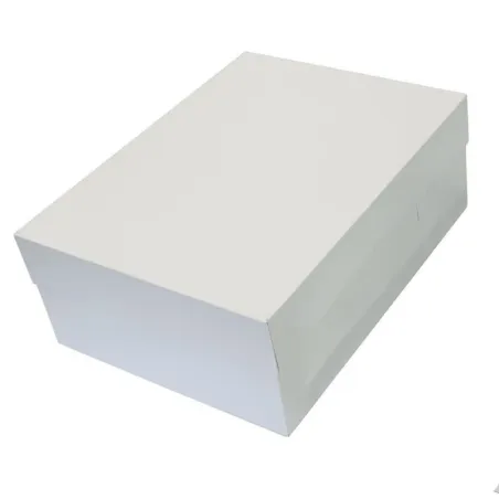 Boîte à gâteaux blanche rectangulaire 45.7 x 35.6 x 15.2 cm