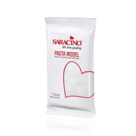 Pâte à modeler Saracino blanche, 1Kg
