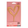 Cake topper cuore oro, 10 x 9,5 cm