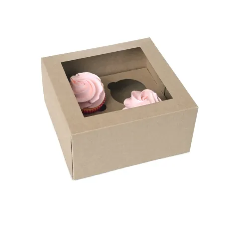 Scatola marrone per 12 mini cupcake, 1 pezzo