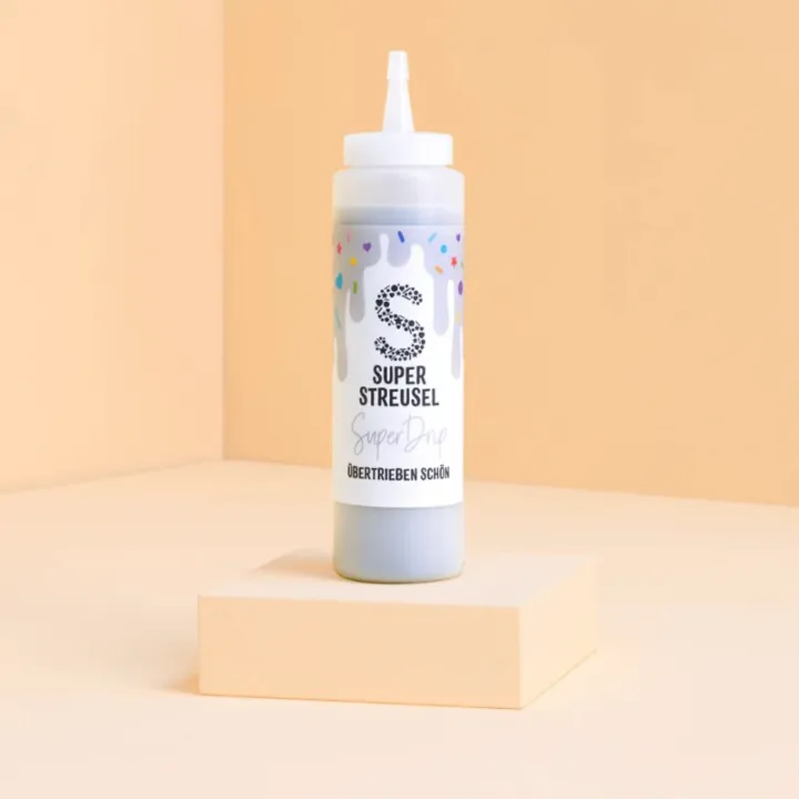 Super Streusel Drip Cake Glaçage gris clair, 300 g