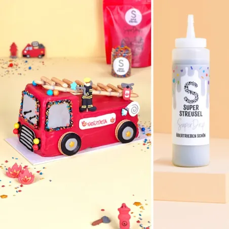 Glassa per torte a goccia Super sprinkles grigio chiaro, 300 g