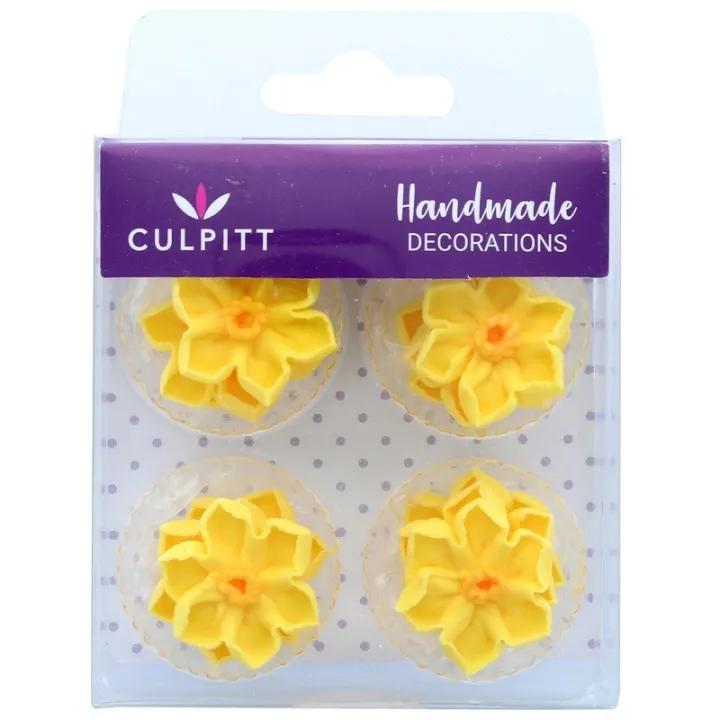 Decorazione di zucchero con narcisi, 12 pezzi