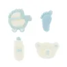 Sugar decoration baby blue, 13 pieces