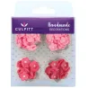 Sugar decoration mini flowers in shades of pink, 100 pieces