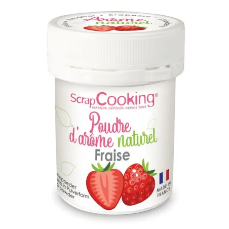 Poudre d'arôme naturel fraise, 15 g