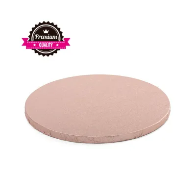 Tortenplatte Rund extra stark Rose Gold Ø 25 cm zum sicheren Transport