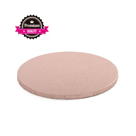 Cake plate round extra strong Rose Gold Ø 25 cm for safe transportation