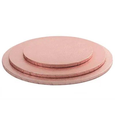 Cake plate round extra strong Rose Gold Ø 25 cm for safe transportation