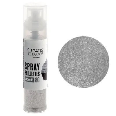 Glitzerspray Silber