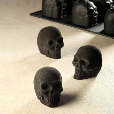 Silikonform Totenkopf, 16 Stück