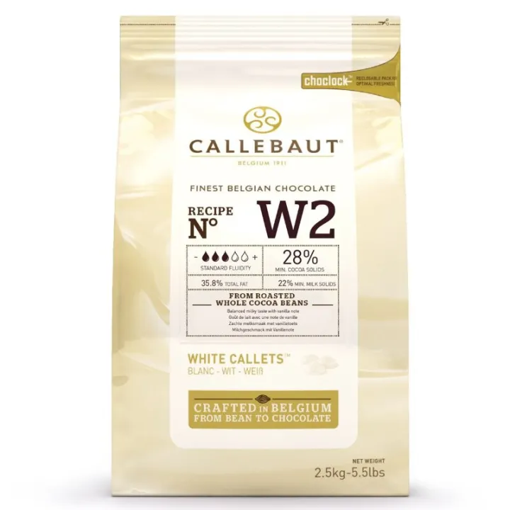 Callebaut Chocolat blanc 28%, 2.5 kg