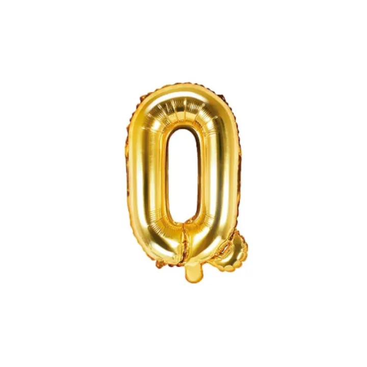 Palloncino lettera dorato Q – 35 cm