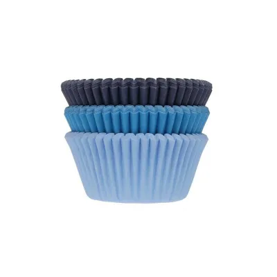 Cupcake Förmchen Blautöne, 75 Stück