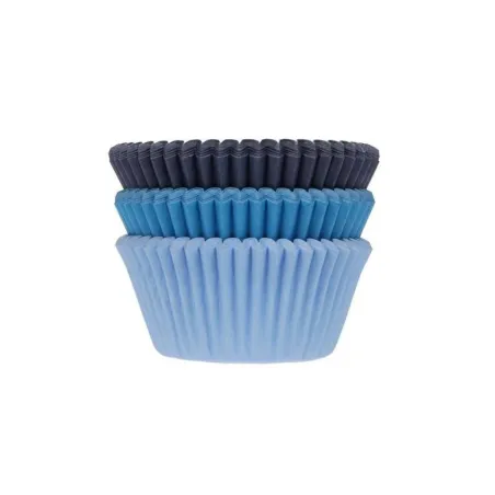 Moules à cupcakes, tons bleus, 75 pièces