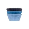 Moules à cupcakes, tons bleus, 75 pièces