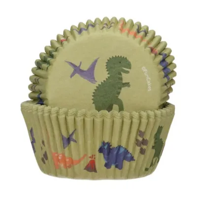 FunCakes Cupcakes-Backförmchen Dino, 48 Stück
