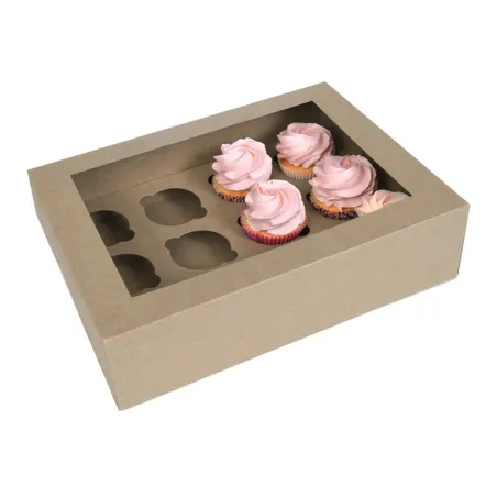 Cupcake box brun pour 12 cupcakes, 1 pièce