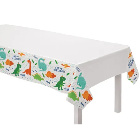 Dino plastic tablecloth, 137 x 260 cm