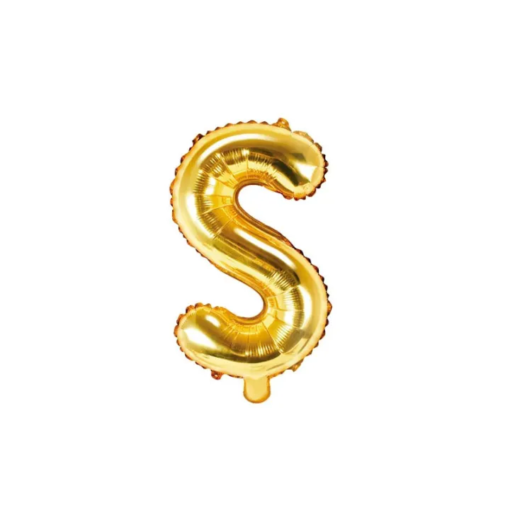 Ballon lettre dorée S – 35 cm