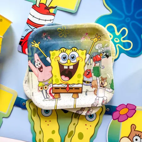 SponeBob paper plate, 8 pieces