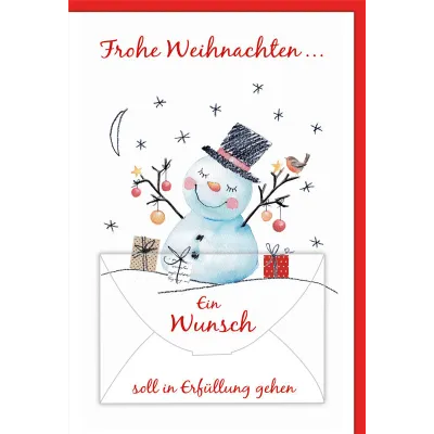 Weihnachtskarte Schneeman