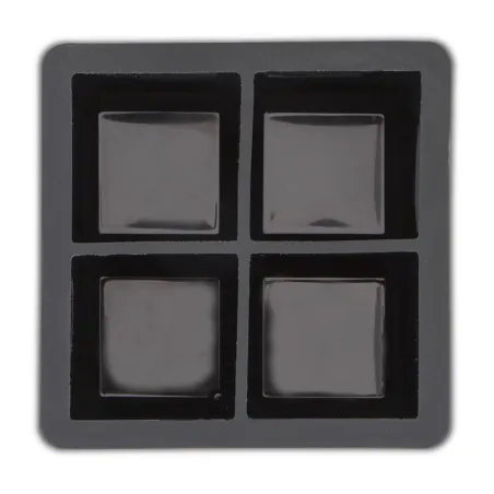 Bac à glaçons en silicone XL Carrés, 4 pièces