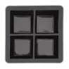 Stampo per cubetti di ghiaccio in silicone XL quadrati, 4 pezzi