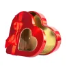 Heart-shaped box with window & bow, 180 x 160 x 50 mm